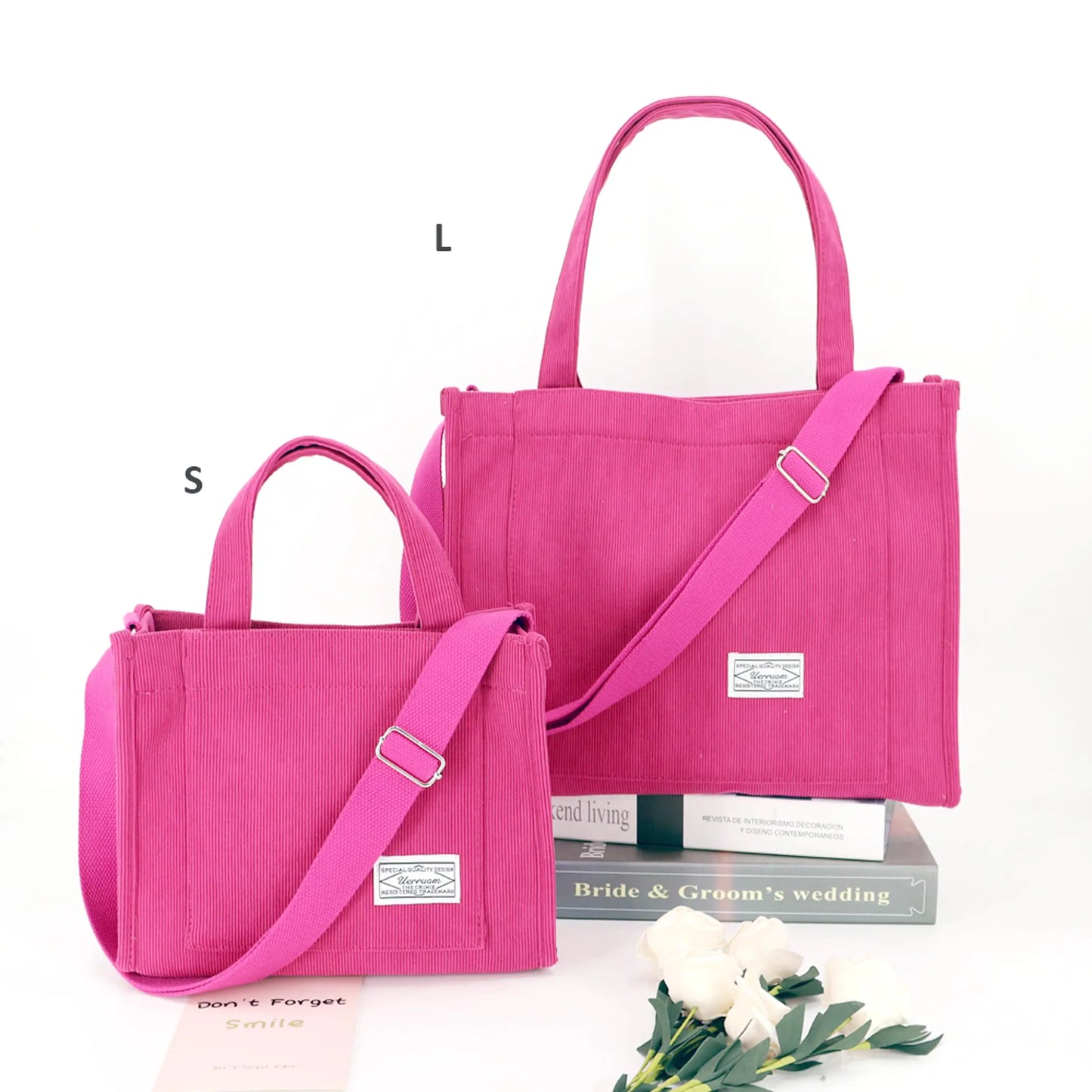 Women Travel Bags Handbags Everyday Bag Large Rose Red