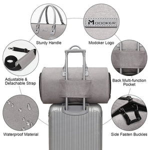 Convertible Garment Bag with Toiletry Bag, Modoker Carry on Garment Duffel Bag for Men Women