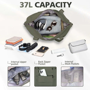 Travel Duffle Bag, Waterproof Weekender Bag Carry On Tote Bags for Women