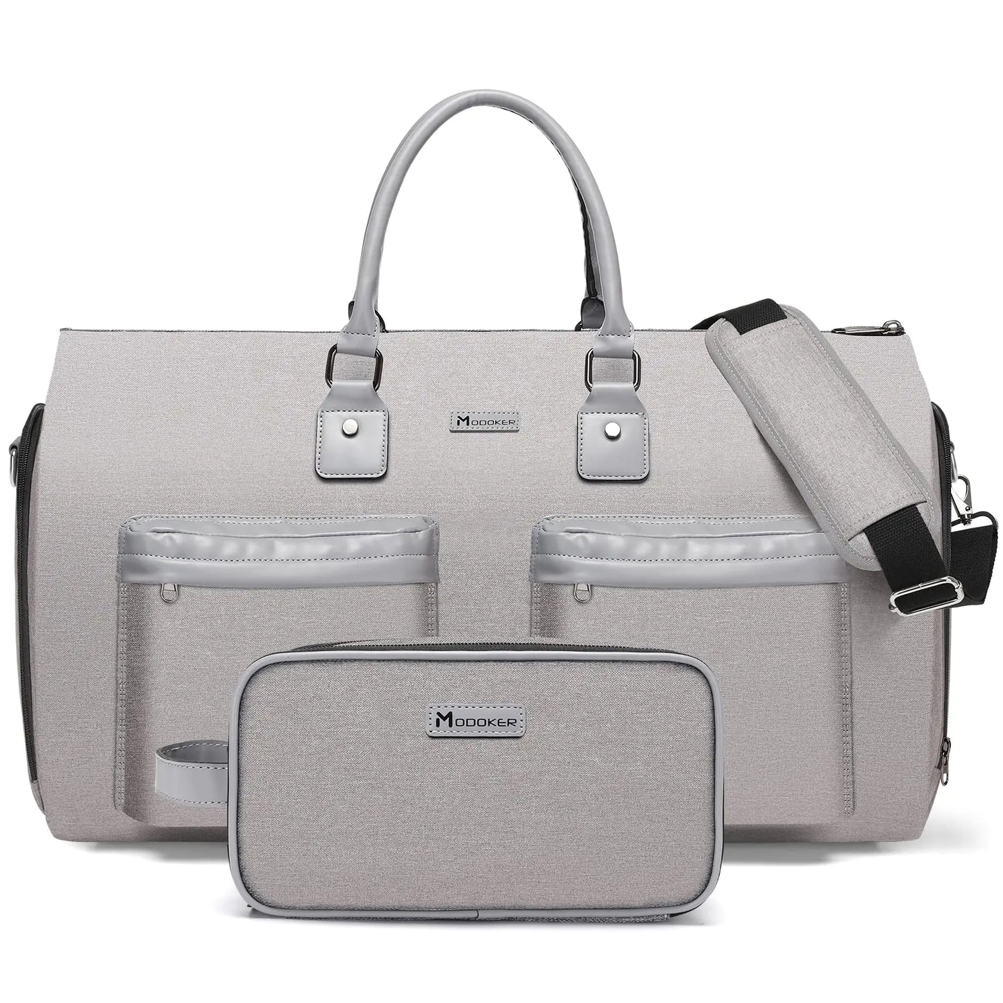Convertible Garment Bag with Toiletry Bag, Modoker Carry on Garment Duffel Bag for Men Women