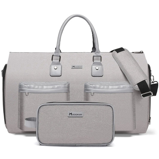Convertible Garment Bag with Toiletry Bag, Modoker Carry on Garment Duffel Bag for Men Women