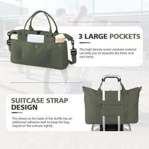Travel Duffle Bag, Waterproof Weekender Bag Carry On Tote Bags for Women