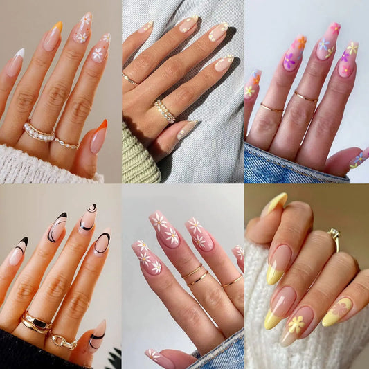 Press on Nails Medium Design, Misssix Short Fake Nails
