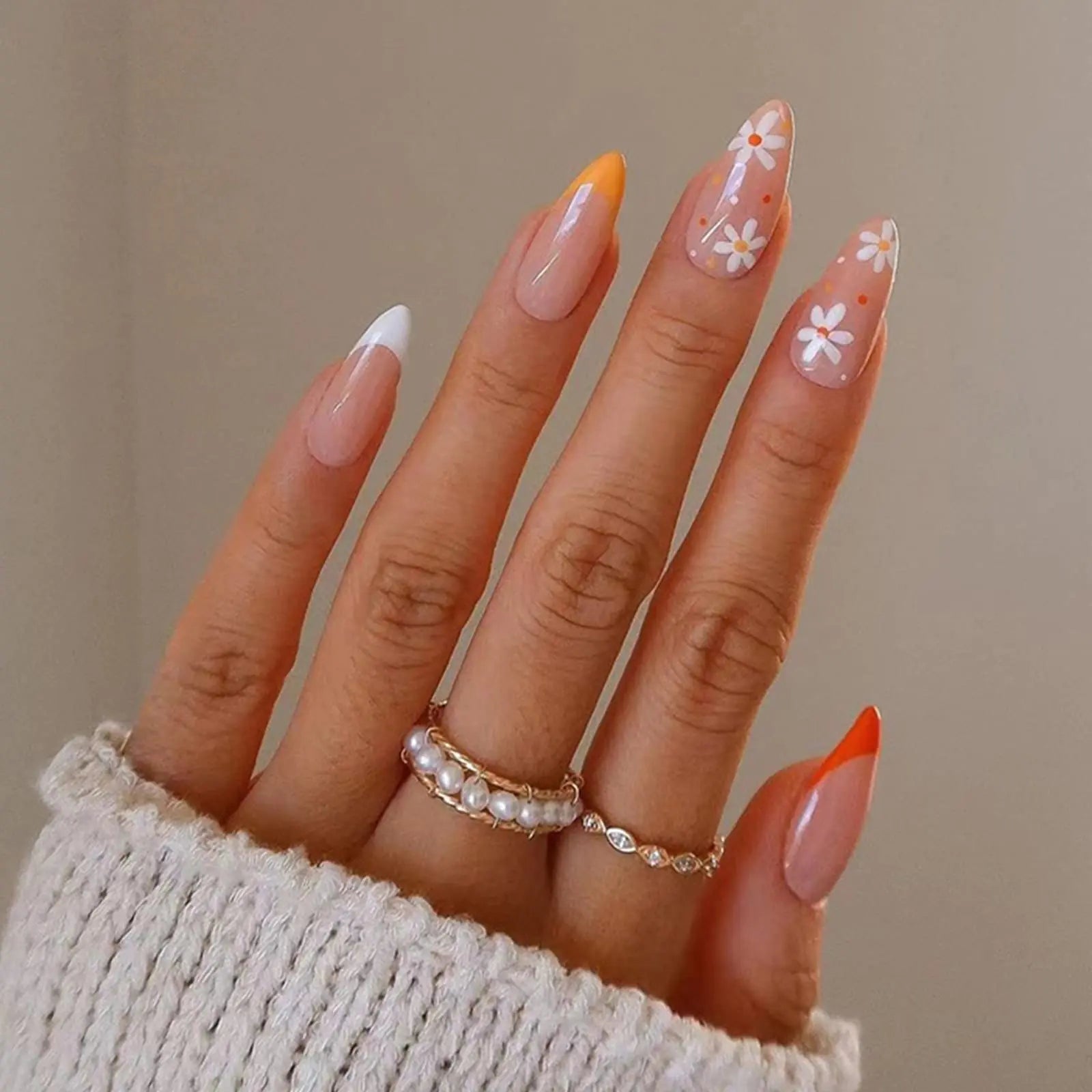 Press on Nails Medium Design, Misssix Short Fake Nails