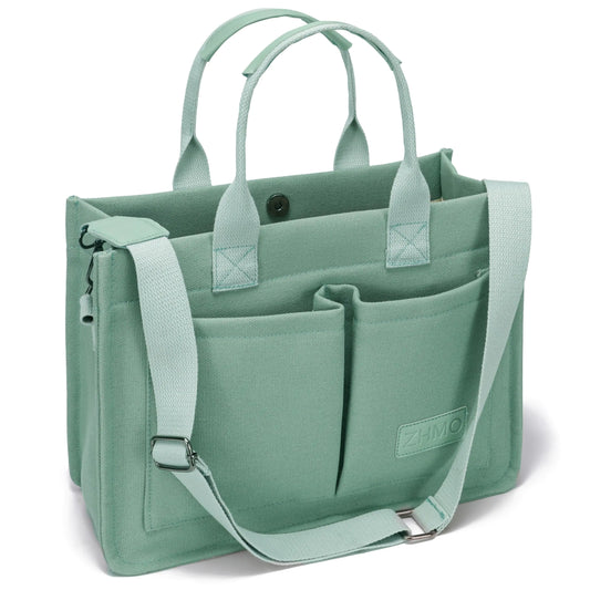 Large Canvas Tote Bag for Women With Pockets,Laptop Crossbody Purses