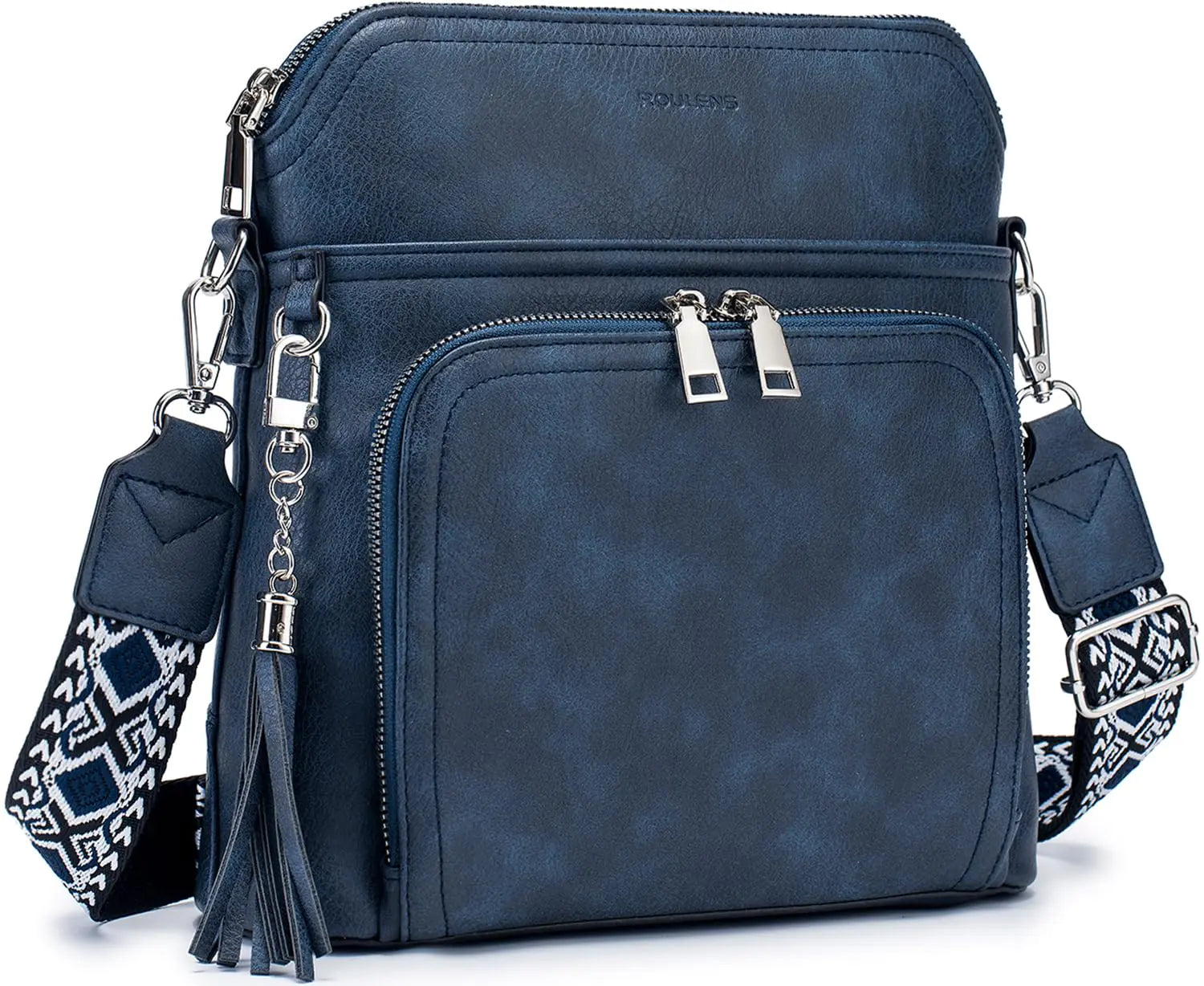 Leather Women's Shoulder Handbags with Tassel Taupe