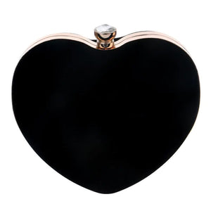 Heart Shape Velvet Clutches Bag