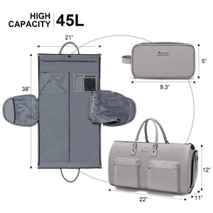 Convertible Garment Bag with Toiletry Bag, Modoker Carry on Garment Duffel Bag for Men Women